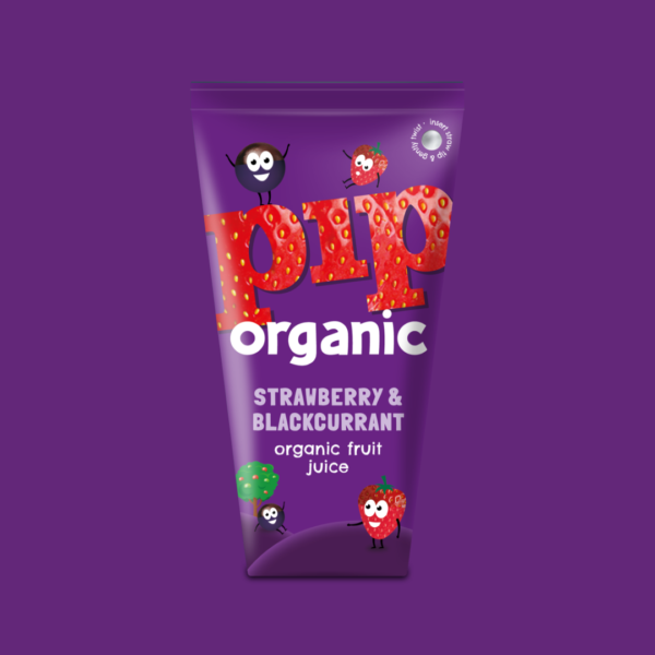 Pip Organic Strawberry & Blackcurrant Fruit Juice 180g x 4 (Pack of 4)