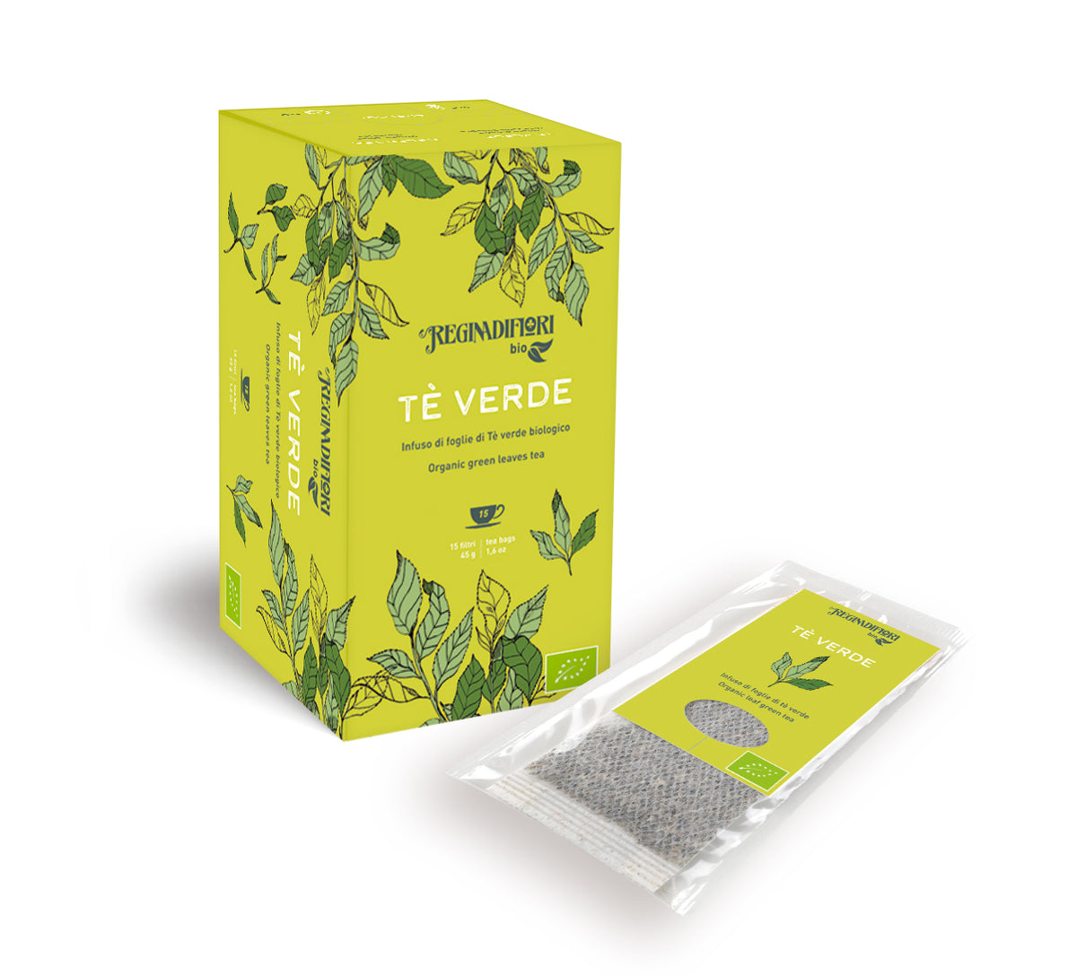 Regina di Fiori Organic Green Tea Infusion - 15 Tea Bags x 3g