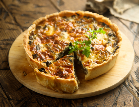 Vegan Mushroom Quiche with Busy Beans Dried Mushrooms