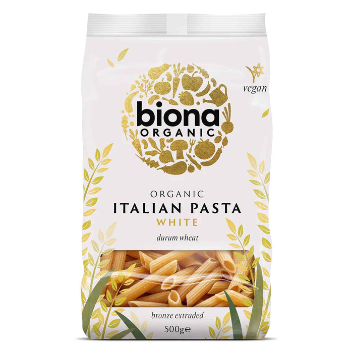 Biona Organic White Penne Pasta 500g