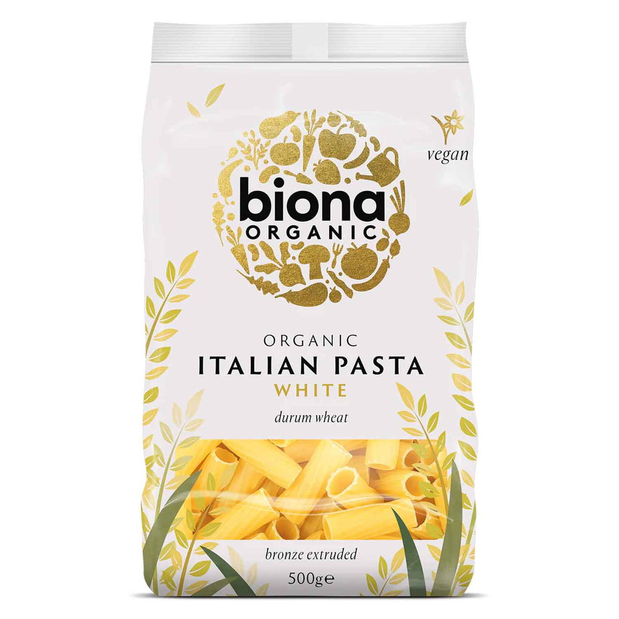 Biona Organic White Rigatoni Pasta 500g