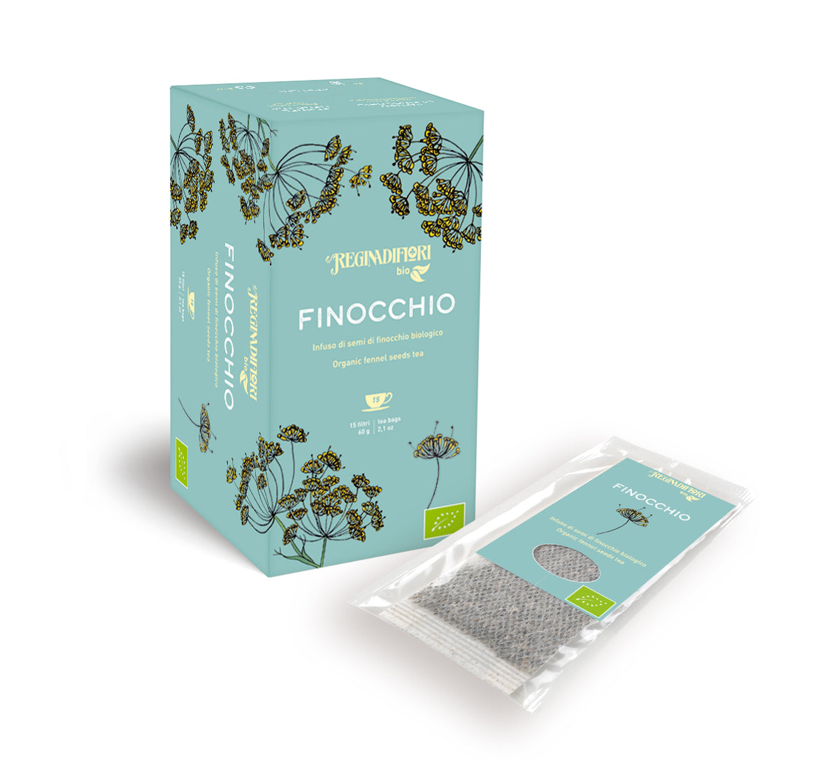 Regina di Fiori Organic Fennel Seed Infusion - 15 Tea Bags x 4g