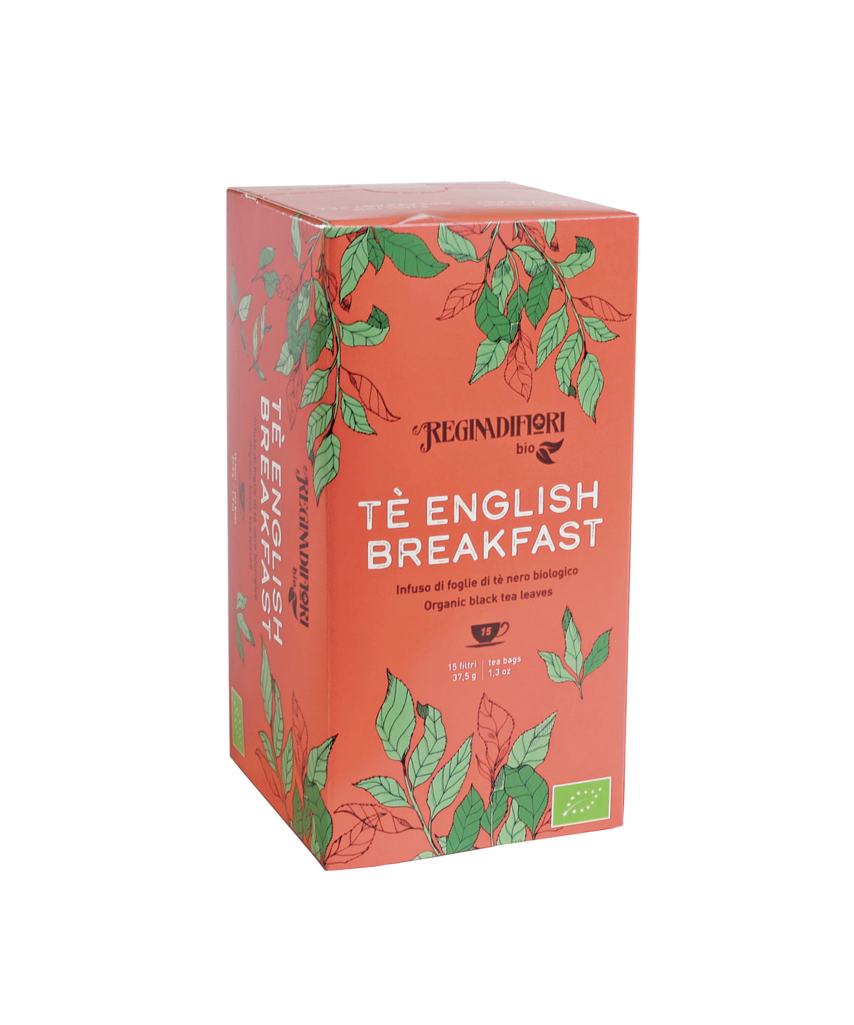 Regina di Fiori Organic English Breakfast Tea - 15 Tea Bags x 2.5g