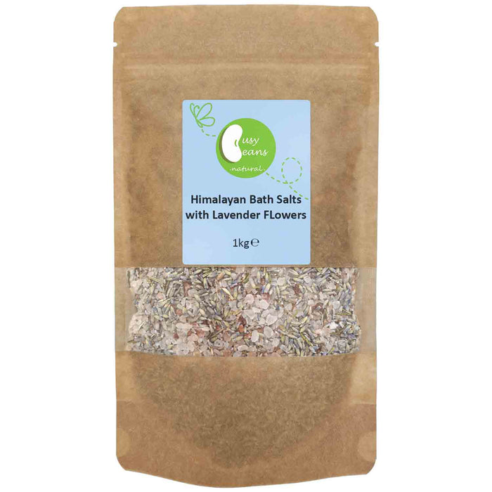 Himalayan Bath Salts with Lavender Flowers